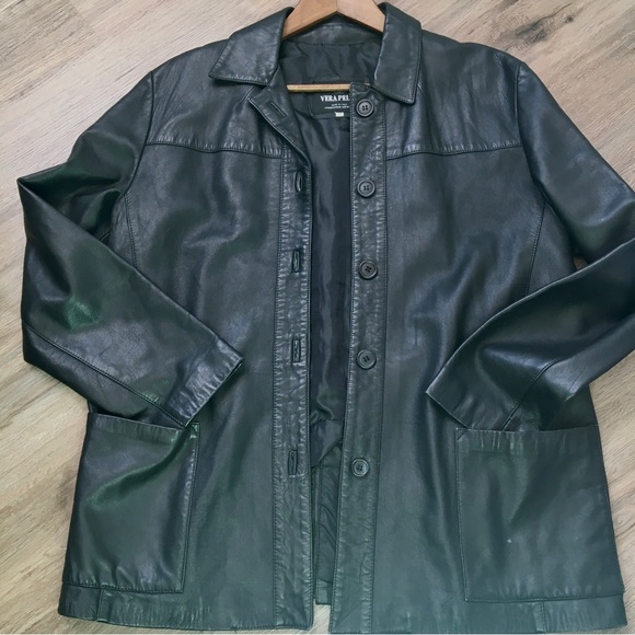 VERA PELLE authentic Italian leather women’s jacket. Size 48. Black. - Picture 10 of 16